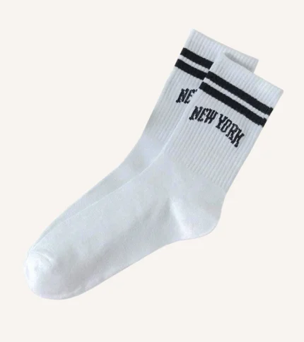 Calcetas/ Medias Blancas con Negras NY